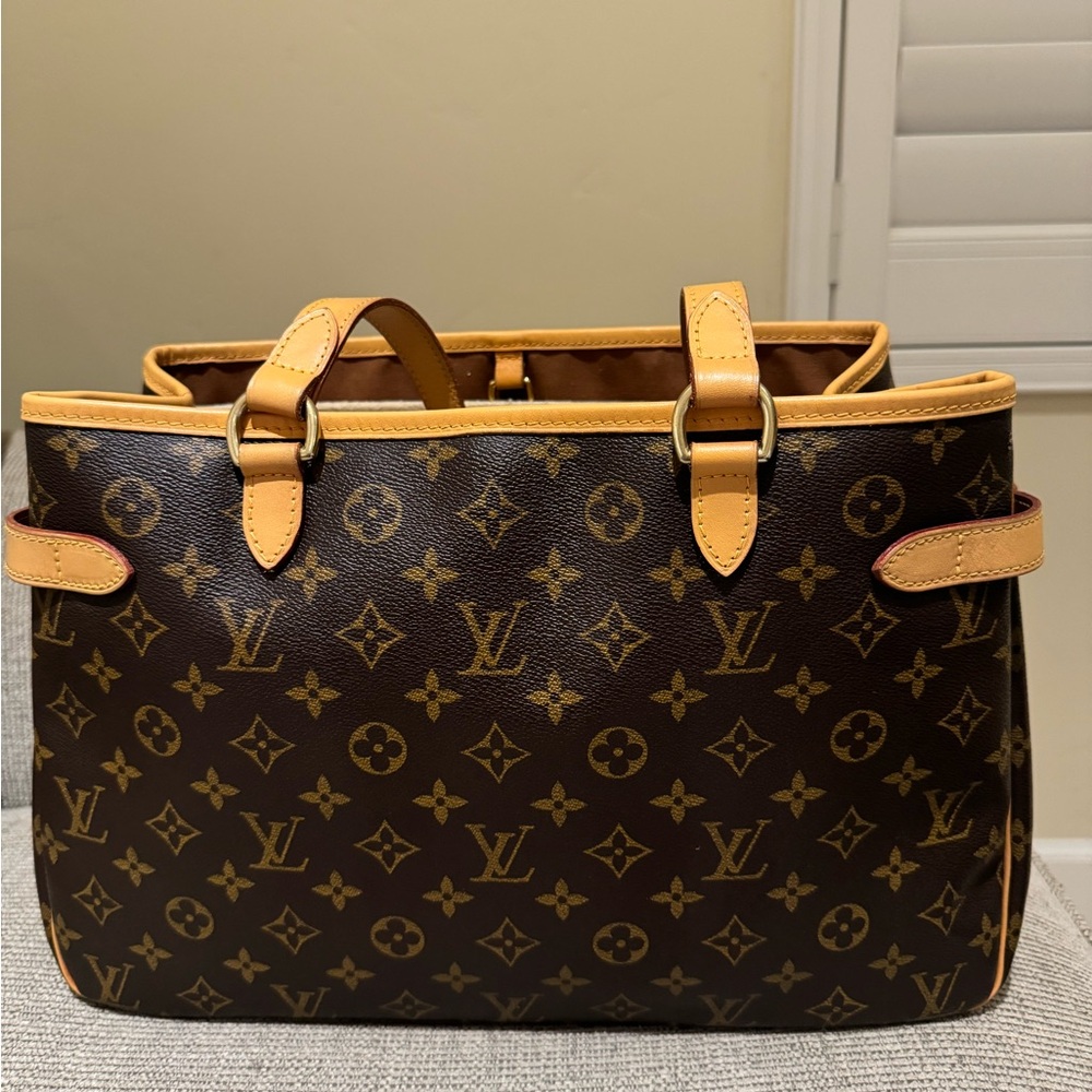 Louis Vuitton Brown and Tan Monogram Tote